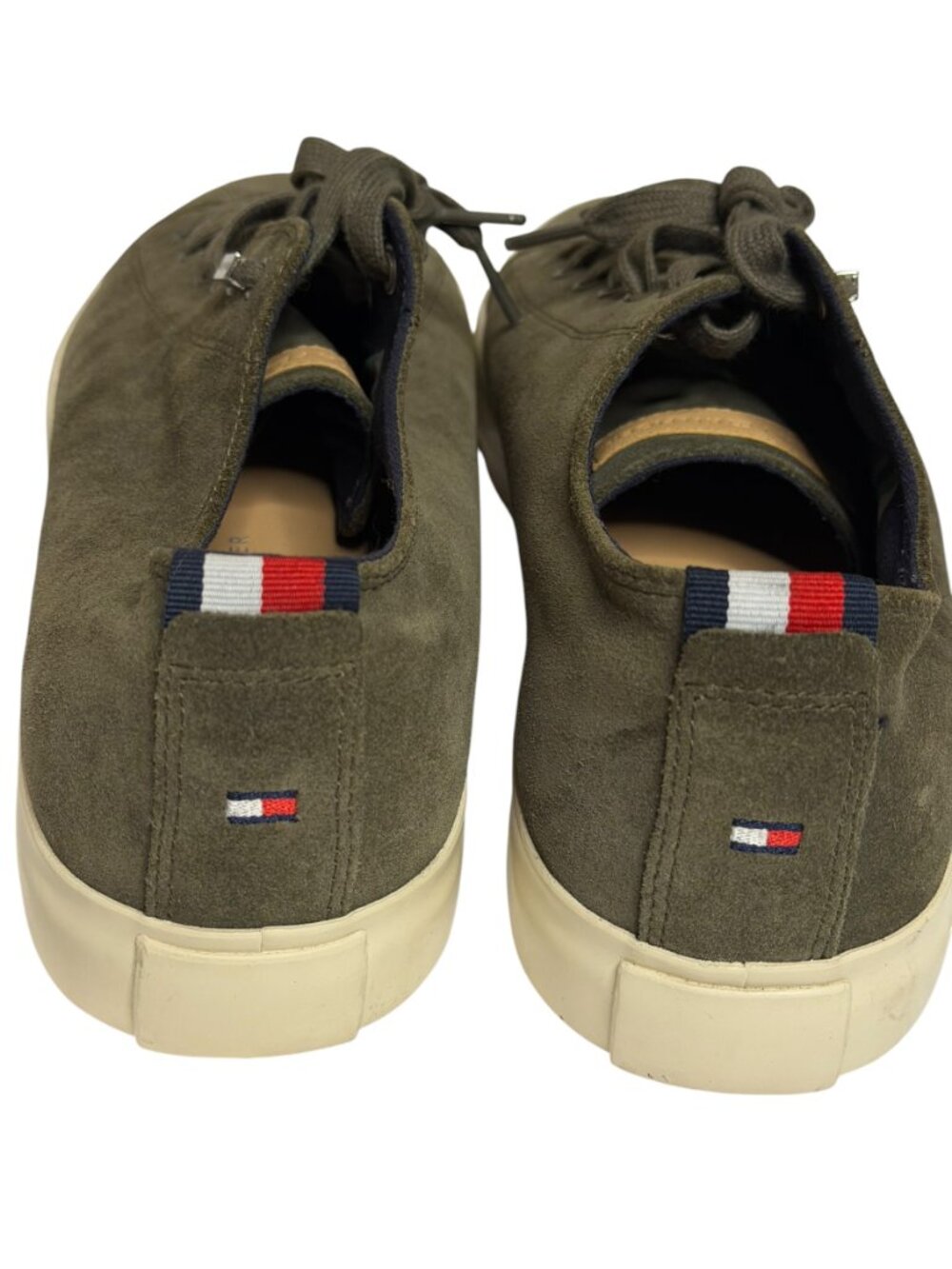 Tommy Hilfiger Suede Leather Sneakers Mens Shoes Trainers Green 11.5 - Picture 7 of 11